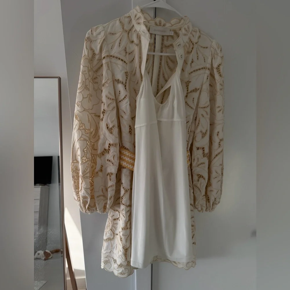 Zimmermann Lace Belted Mini Dress – Size 0 - Picture 7 of 8